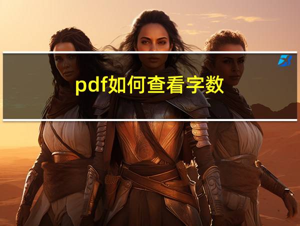 pdf如何查看字数的相关图片