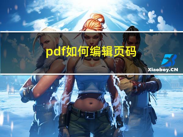 pdf如何编辑页码的相关图片