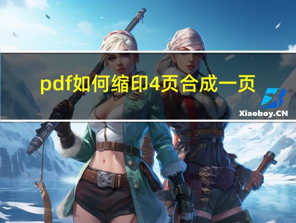 pdf如何缩印4页合成一页的相关图片