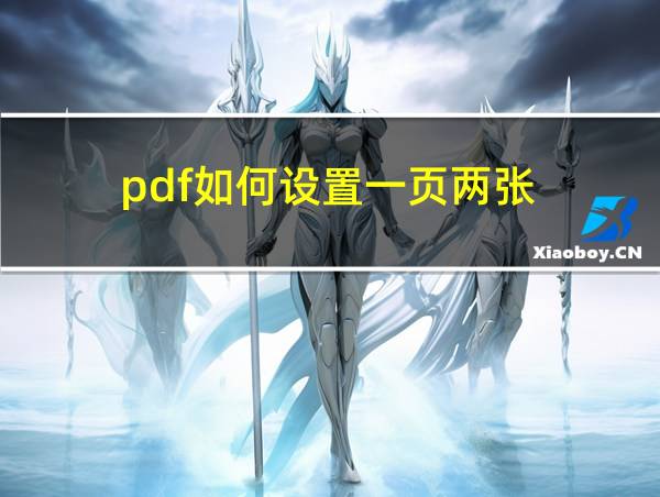 pdf如何设置一页两张的相关图片