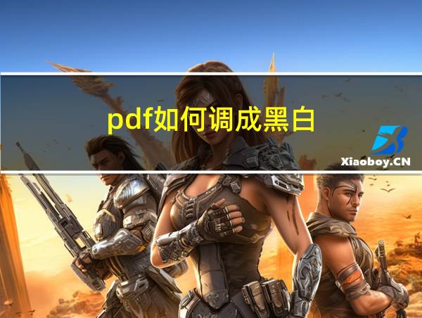 pdf如何调成黑白的相关图片