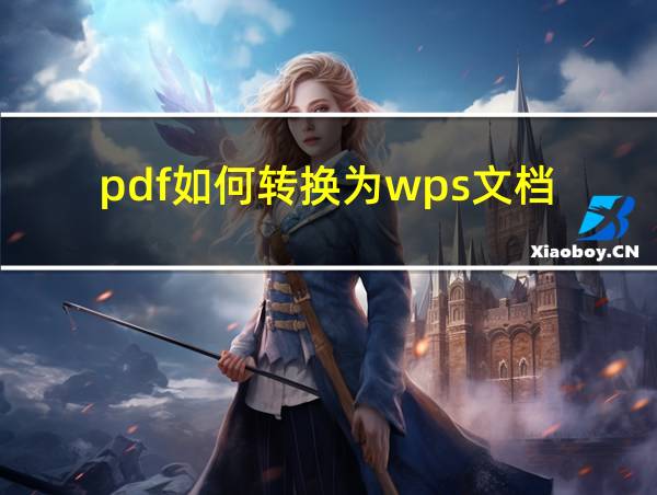 pdf如何转换为wps文档的相关图片