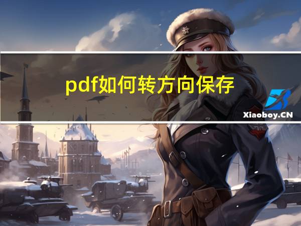 pdf如何转方向保存的相关图片