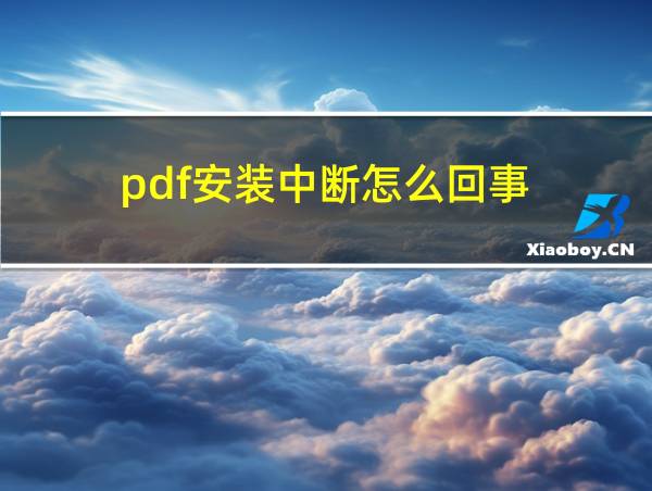 pdf安装中断怎么回事的相关图片