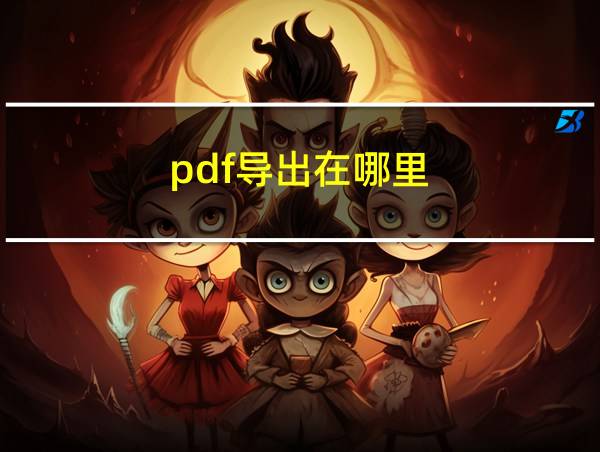 pdf导出在哪里的相关图片