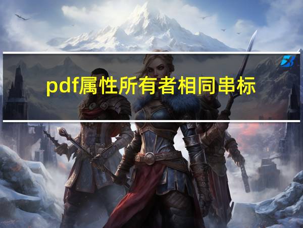 pdf属性所有者相同串标的相关图片