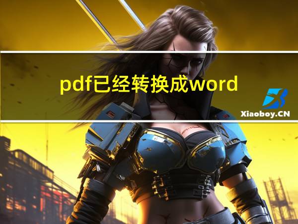 pdf已经转换成word的相关图片