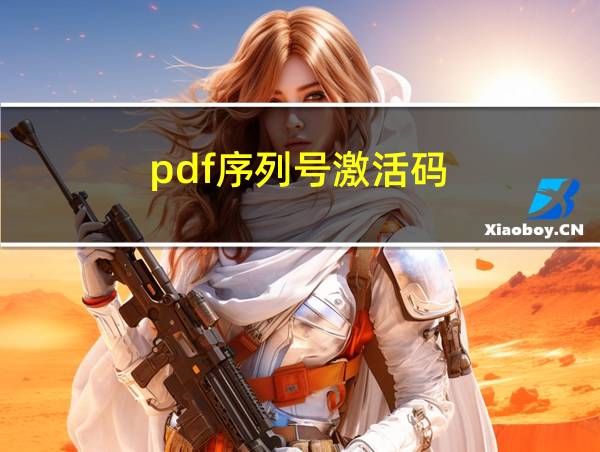 pdf序列号激活码的相关图片