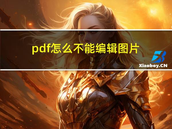 pdf怎么不能编辑图片的相关图片