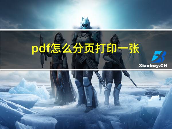 pdf怎么分页打印一张的相关图片