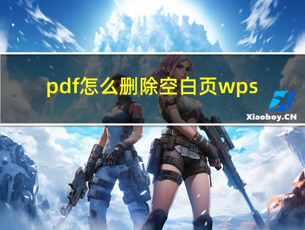 pdf怎么删除空白页wps的相关图片