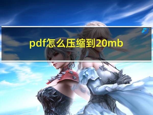 pdf怎么压缩到20mb的相关图片