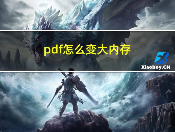 pdf怎么变大内存的相关图片