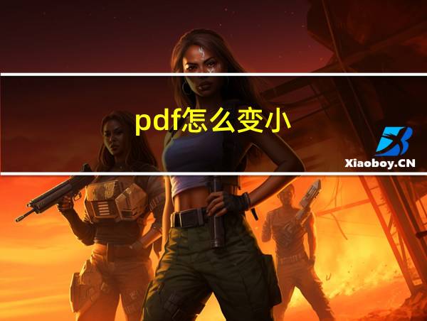 pdf怎么变小的相关图片