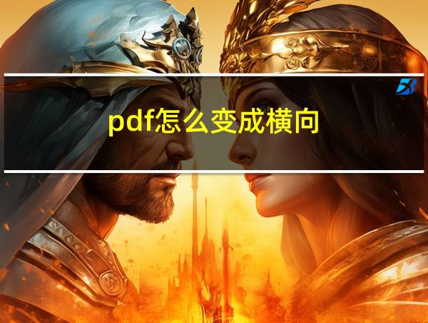 pdf怎么变成横向的相关图片