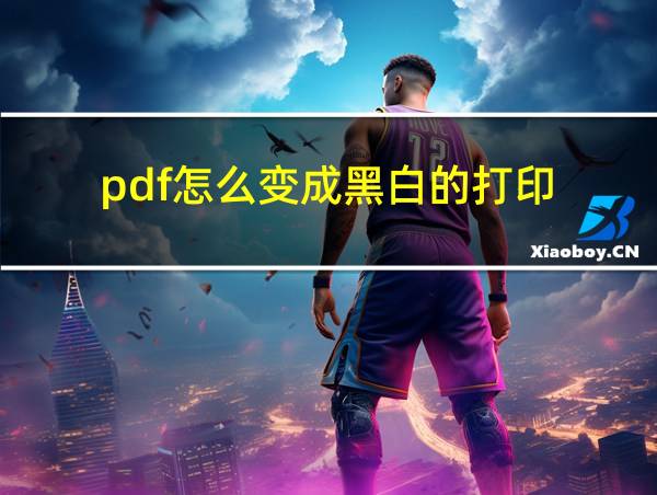 pdf怎么变成黑白的打印的相关图片