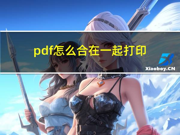 pdf怎么合在一起打印的相关图片