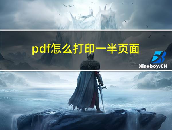 pdf怎么打印一半页面的相关图片