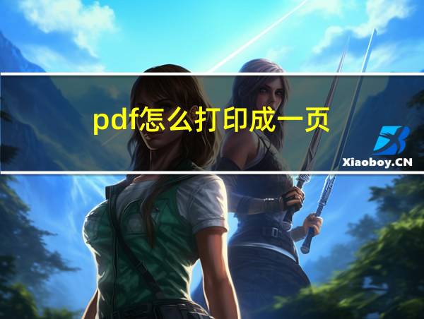 pdf怎么打印成一页的相关图片