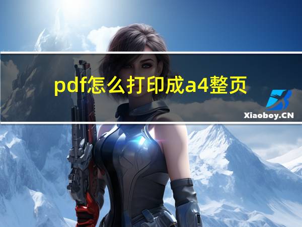 pdf怎么打印成a4整页的相关图片