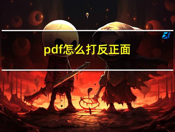 pdf怎么打反正面的相关图片