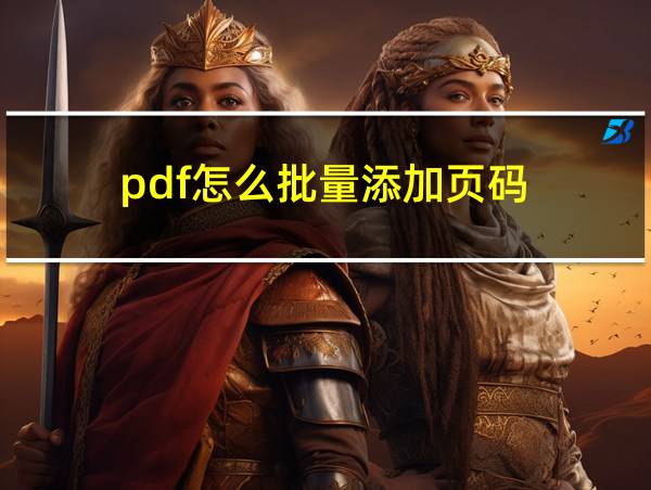 pdf怎么批量添加页码的相关图片