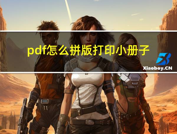 pdf怎么拼版打印小册子的相关图片