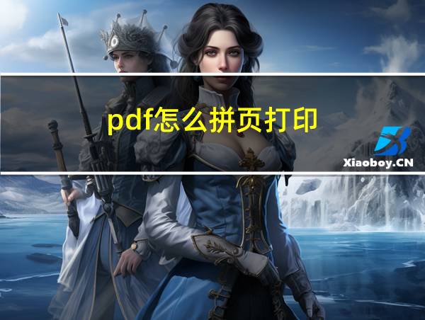 pdf怎么拼页打印的相关图片