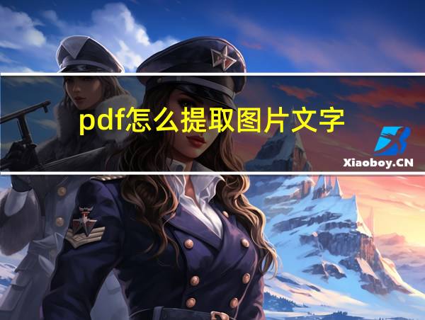 pdf怎么提取图片文字的相关图片