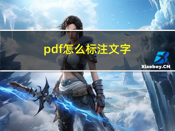 pdf怎么标注文字的相关图片