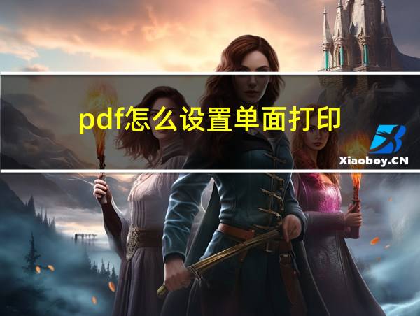 pdf怎么设置单面打印的相关图片