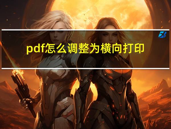 pdf怎么调整为横向打印的相关图片