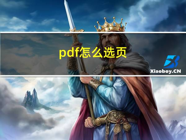 pdf怎么选页的相关图片