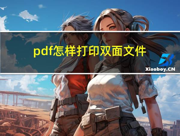 pdf怎样打印双面文件的相关图片