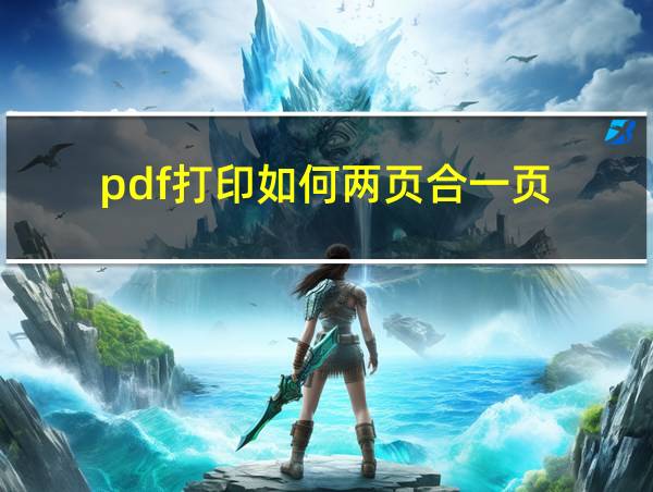 pdf打印如何两页合一页的相关图片