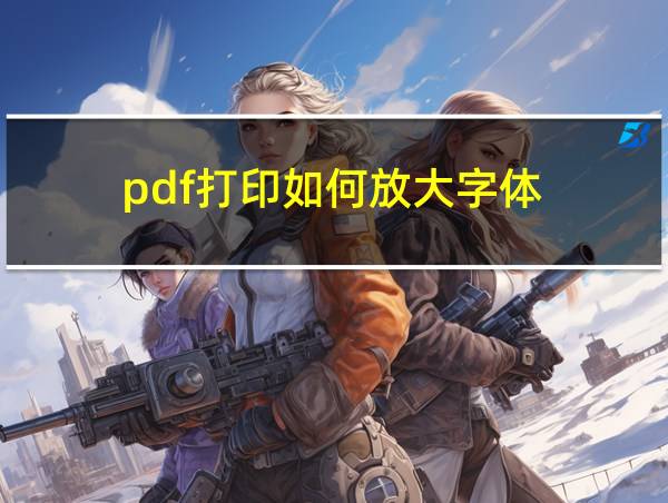 pdf打印如何放大字体的相关图片