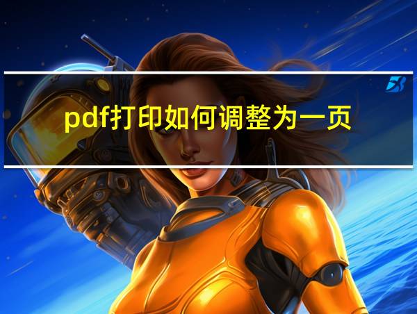 pdf打印如何调整为一页的相关图片