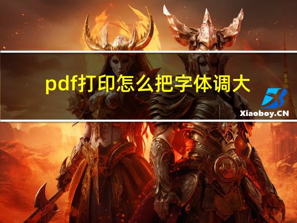 pdf打印怎么把字体调大的相关图片