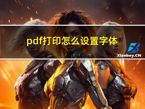 pdf打印怎么设置字体的相关图片