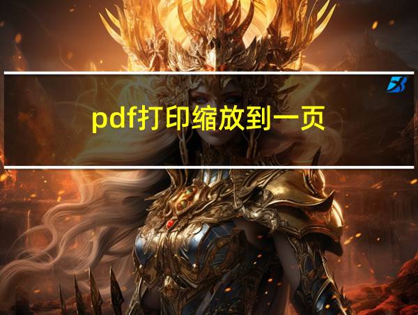 pdf打印缩放到一页的相关图片