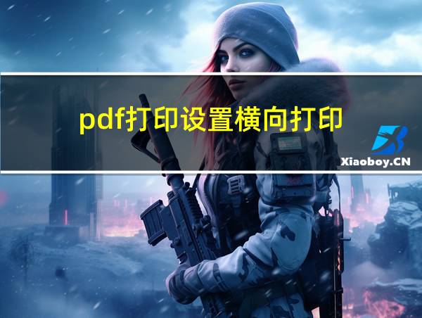 pdf打印设置横向打印的相关图片