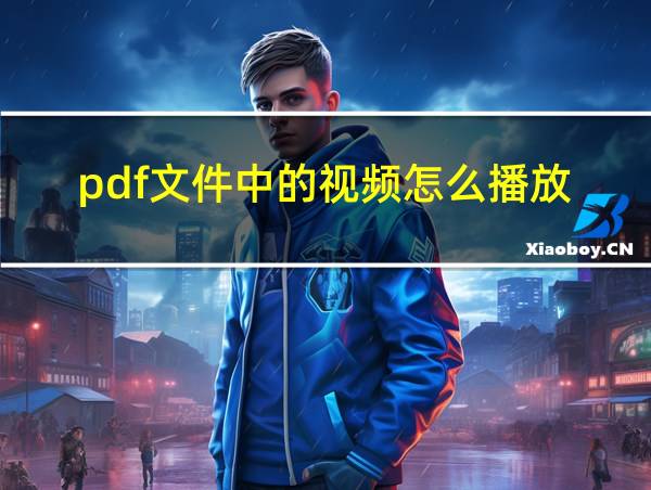 pdf文件中的视频怎么播放的相关图片