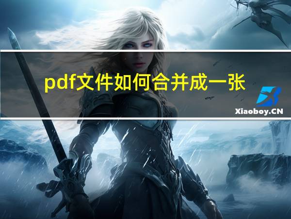 pdf文件如何合并成一张的相关图片