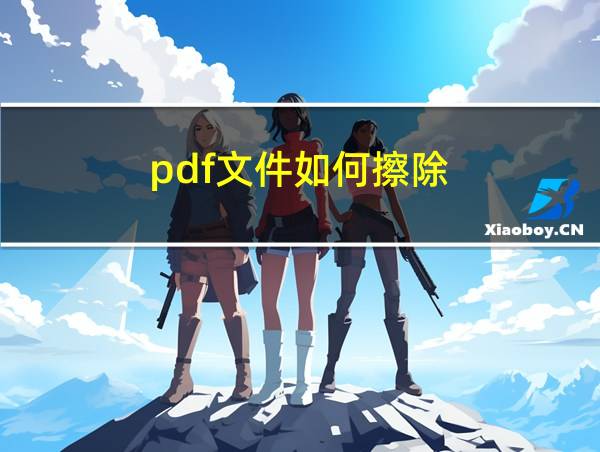 pdf文件如何擦除的相关图片