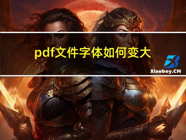 pdf文件字体如何变大的相关图片