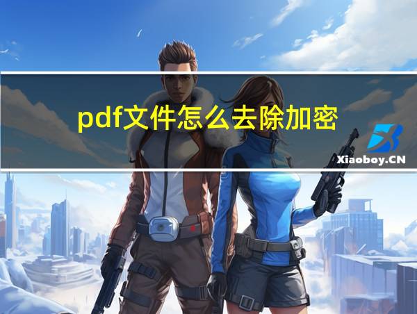 pdf文件怎么去除加密的相关图片