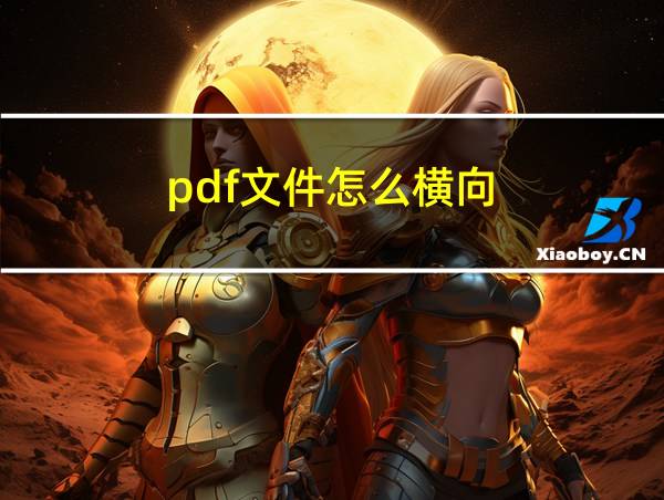 pdf文件怎么横向的相关图片