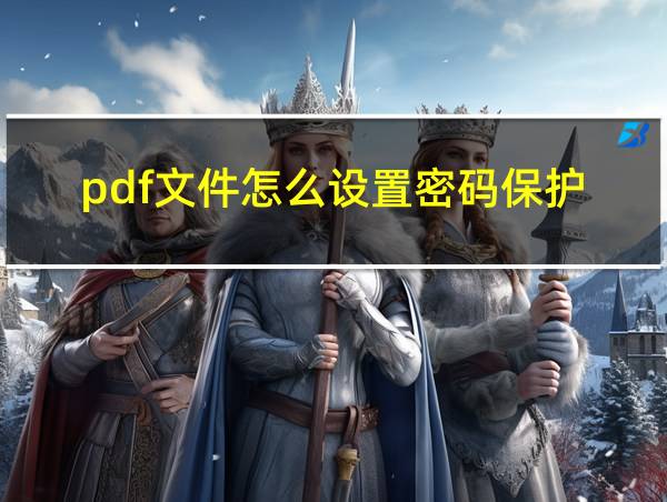 pdf文件怎么设置密码保护的相关图片