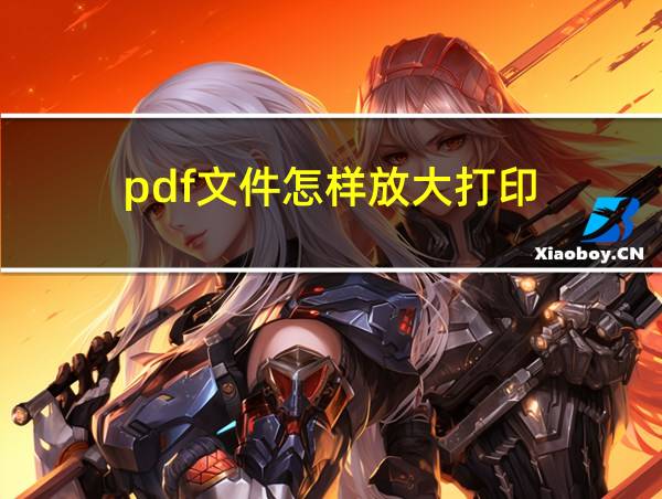 pdf文件怎样放大打印的相关图片