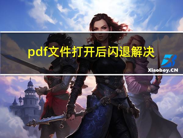 pdf文件打开后闪退解决的相关图片